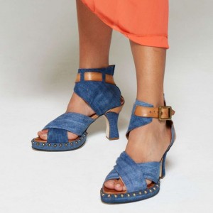 A.S.98 Voni Sandalen Dames Blauw | NL-YTRWQM-270