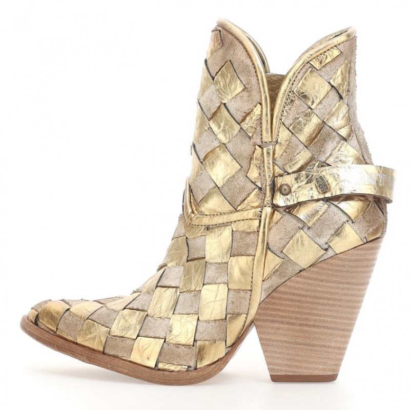 A.S.98 Bette Ankle boots Dames Goud | NL-CBXOAG-469