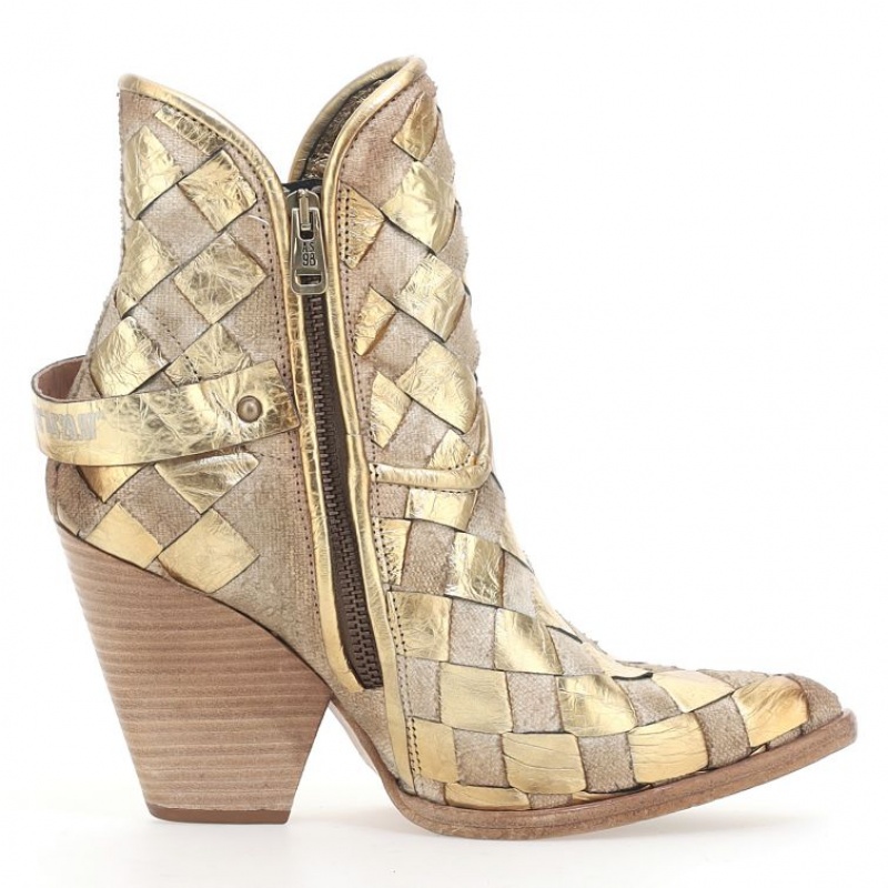 A.S.98 Bette Ankle boots Dames Goud | NL-CBXOAG-469