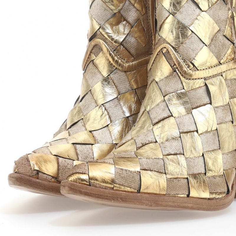 A.S.98 Bette Ankle boots Dames Goud | NL-CBXOAG-469