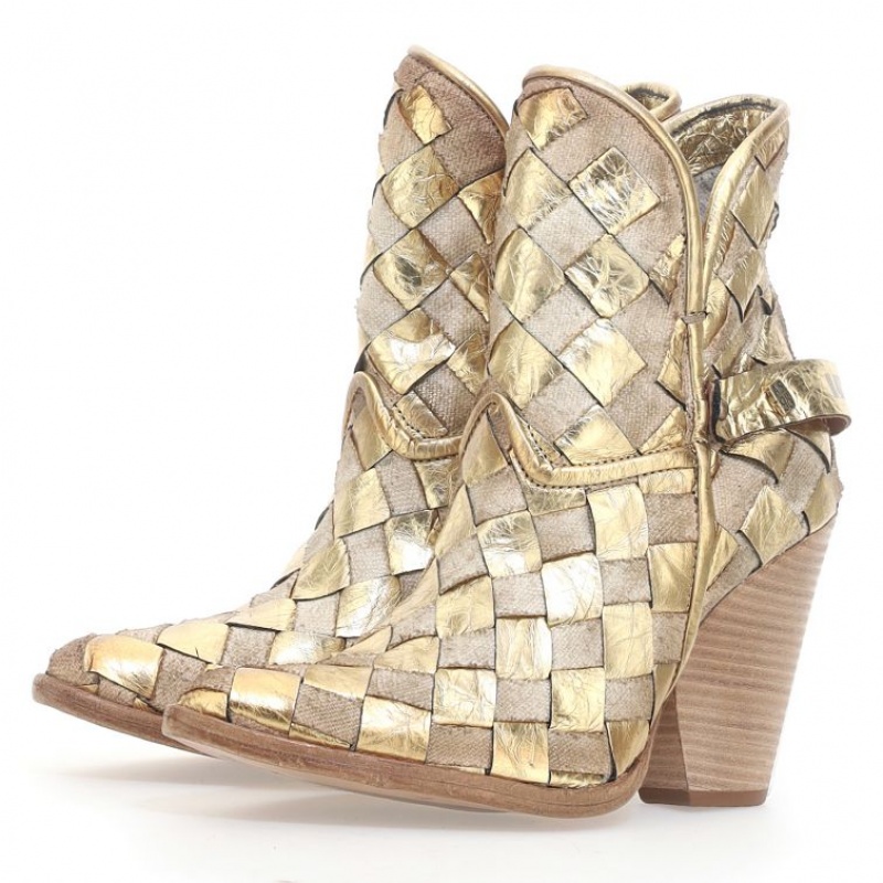 A.S.98 Bette Ankle boots Dames Goud | NL-CBXOAG-469