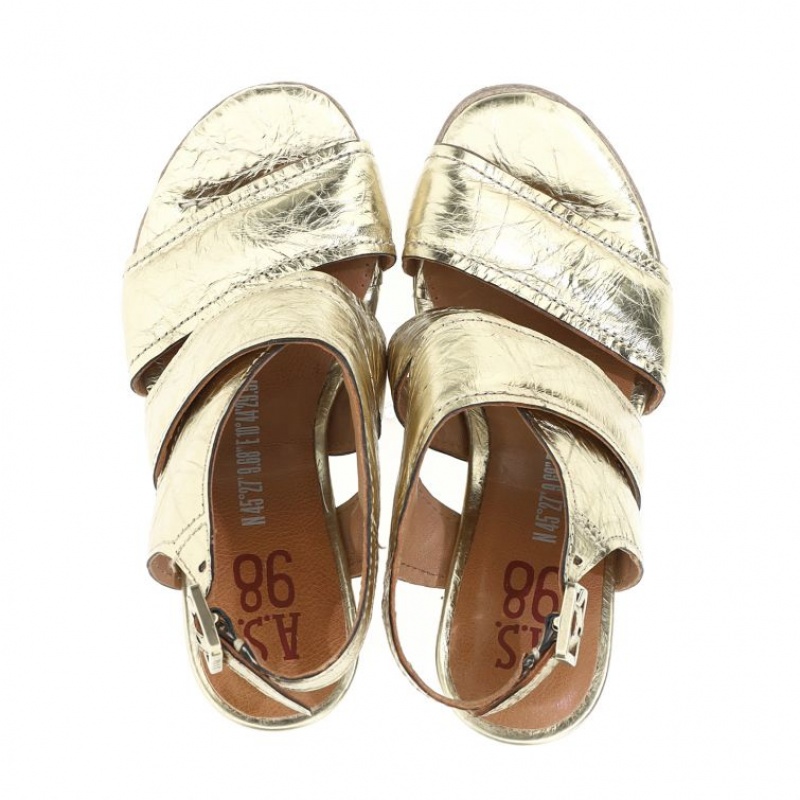 A.S.98 Chastity Sandalen Dames Goud | NL-PSGWNA-572