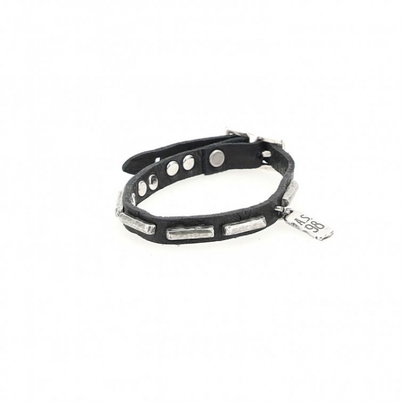 A.S.98 Jeff Armband Unisex Zwart | NL-NAHDTX-146