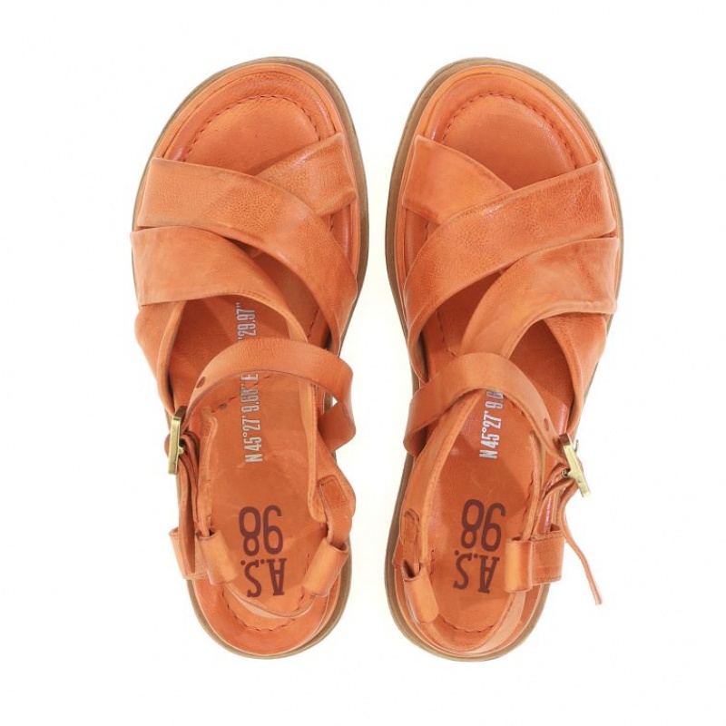 A.S.98 Sallie Sandalen Dames Oranje | NL-BZUPOG-319